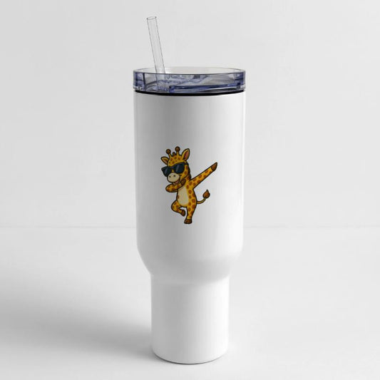 Cool giraffe dabbing with sunglasses summer Africa