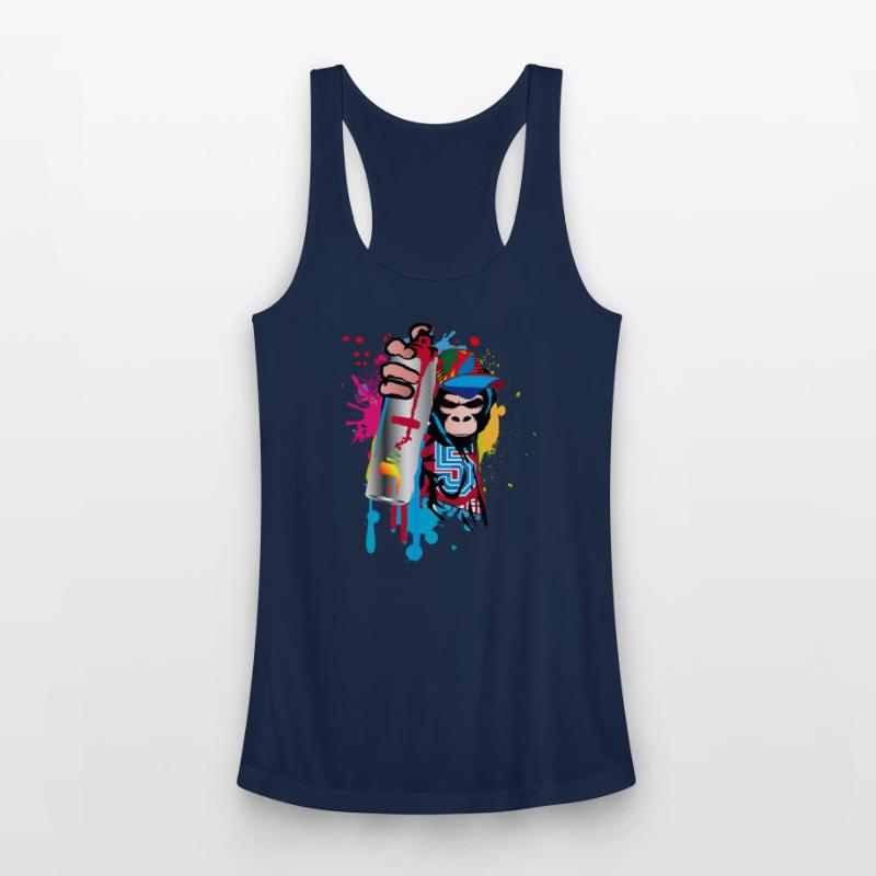 cool street art gorilla sprayer in graffiti style