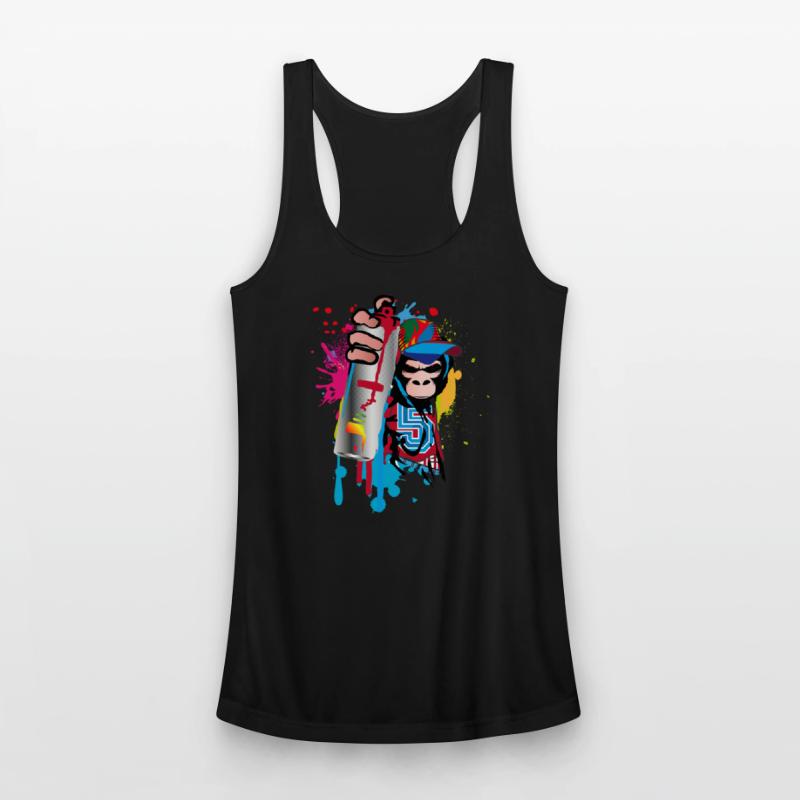 cool street art gorilla sprayer in graffiti style