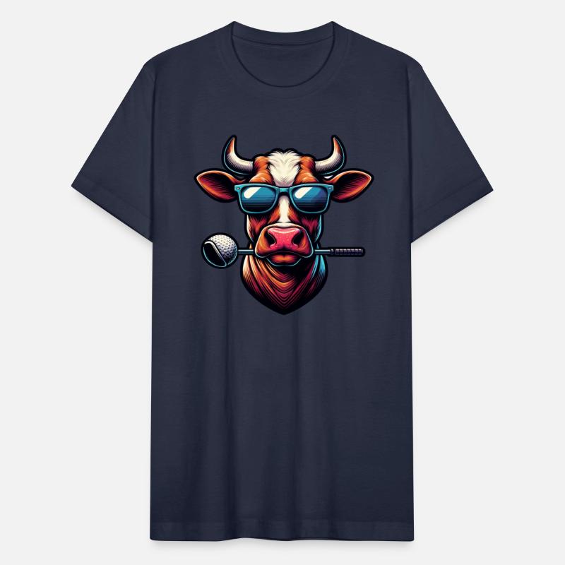 Cow Golfer Golf Course Dog Owner
