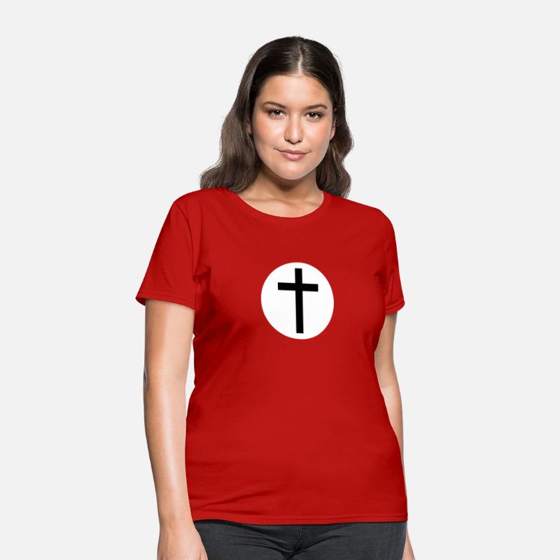 Cross Inside a White Circle