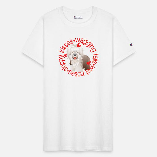 Cute Bearded Collie sloppy kisses