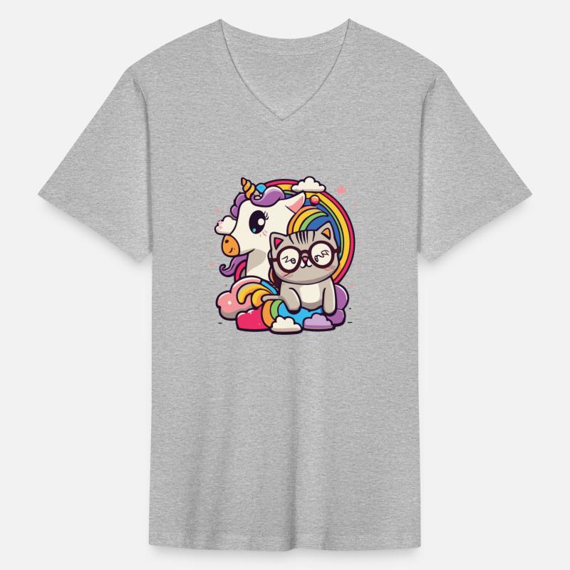 cute cat and unicorn