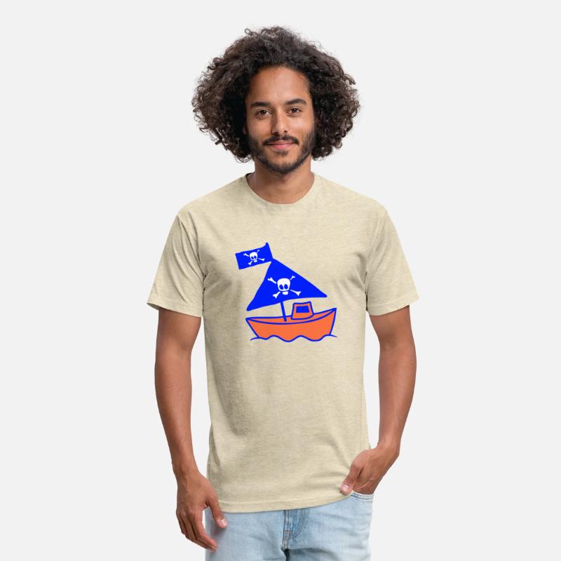 Cute Little Pirate Ship Painted Children Drawing