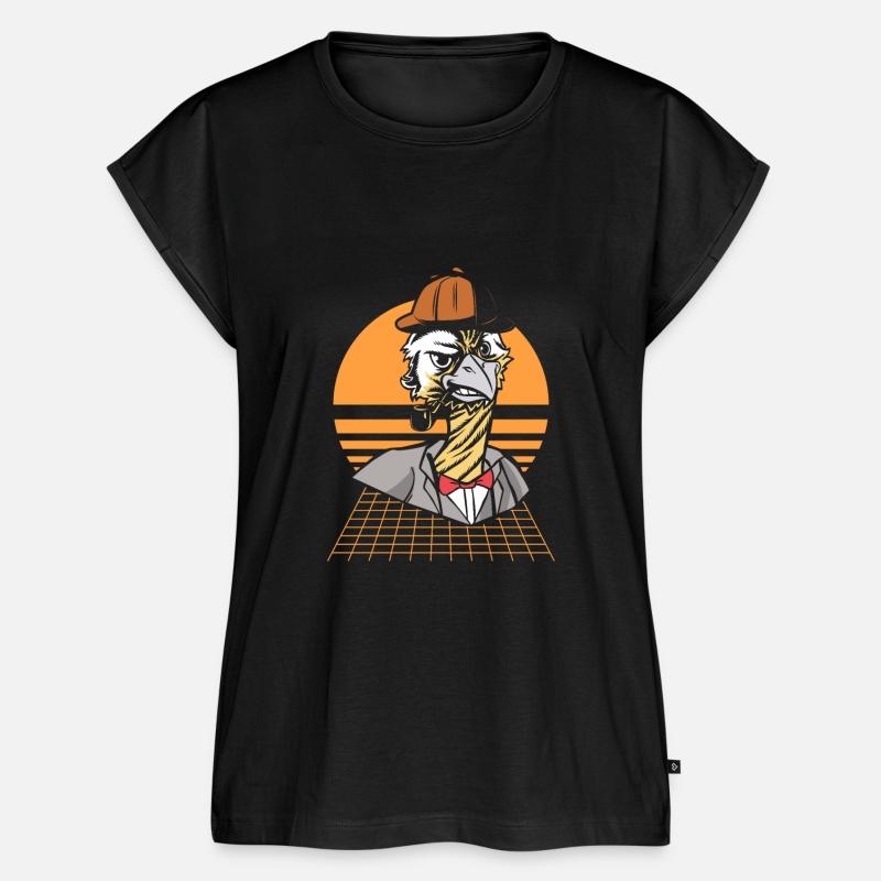 Detective Ostrich Animal Smoking Formal Suit