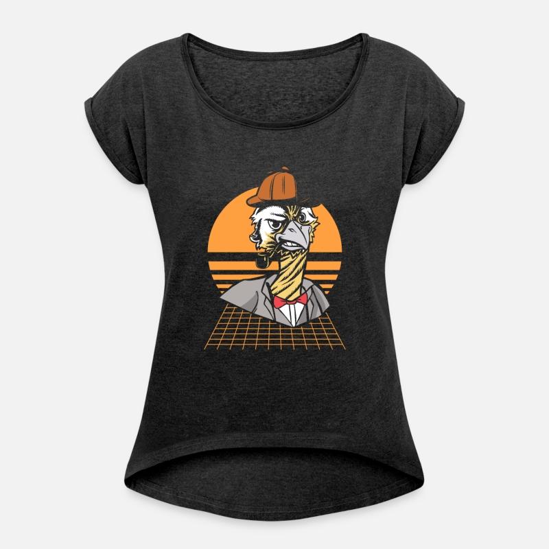 Detective Ostrich Animal Smoking Formal Suit