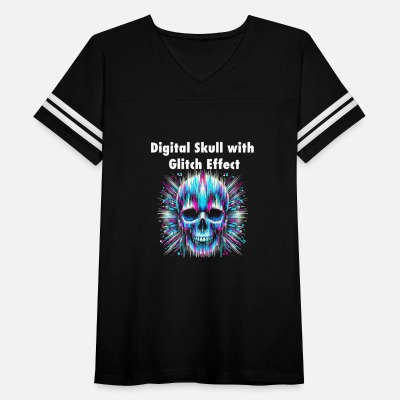 Digital Skull with Glitch Effect