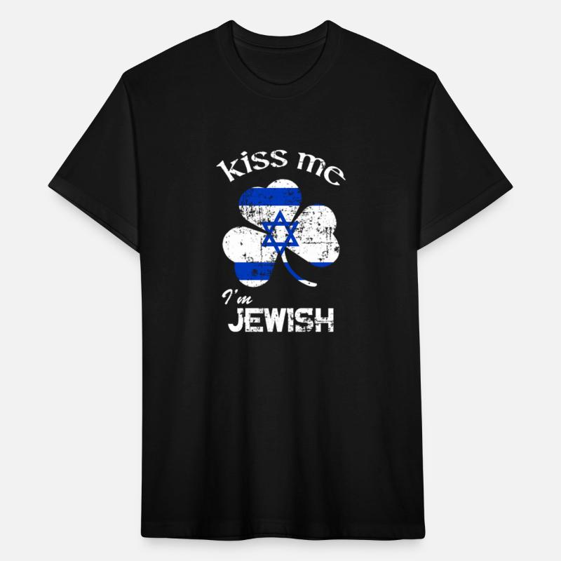 Distress Kiss Me I'M Jewish St Patrick'S Day