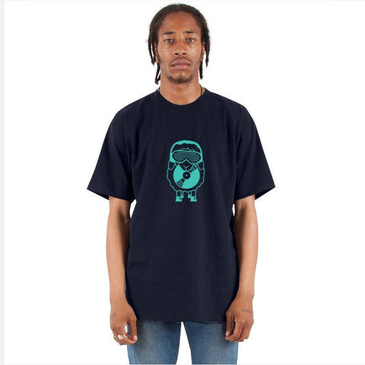 DJ Sheep Holds Vinyl Music Record Plate Club Party