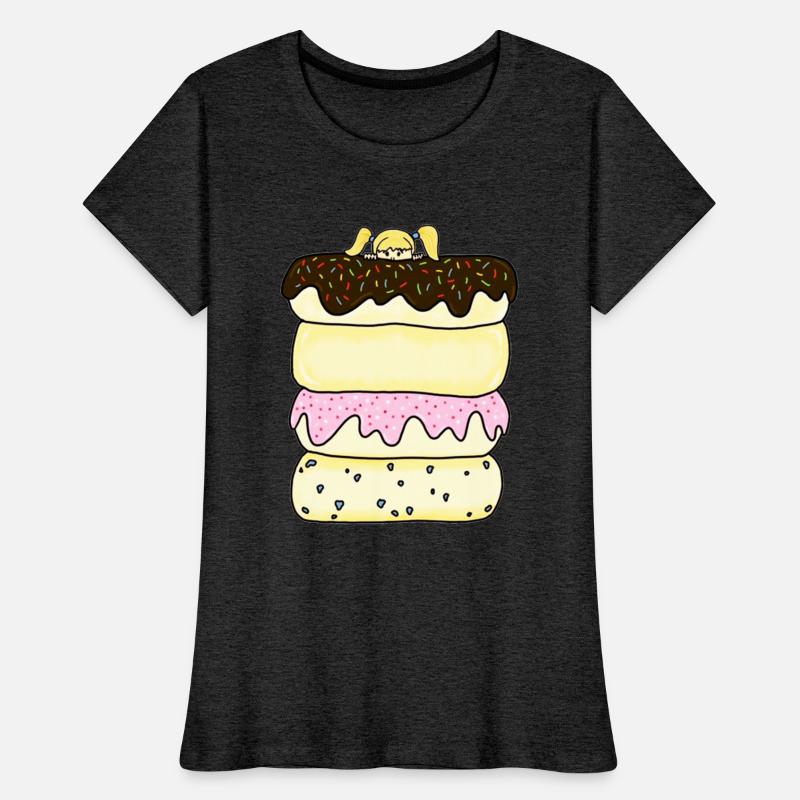 Donuts Funny Cartoon Girl