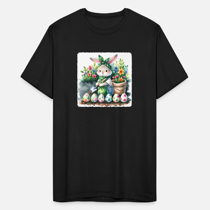 Easter Rabbit Planting Garden Premium