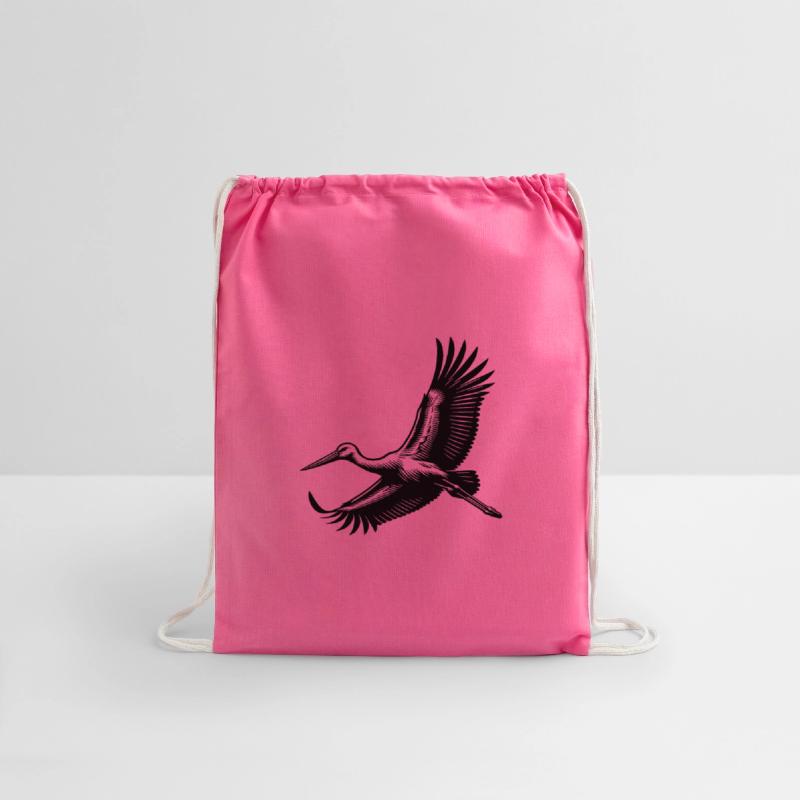 Elegant Stork Bird In Flight