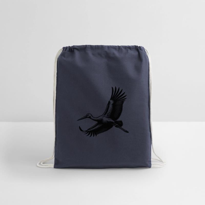 Elegant Stork Bird In Flight