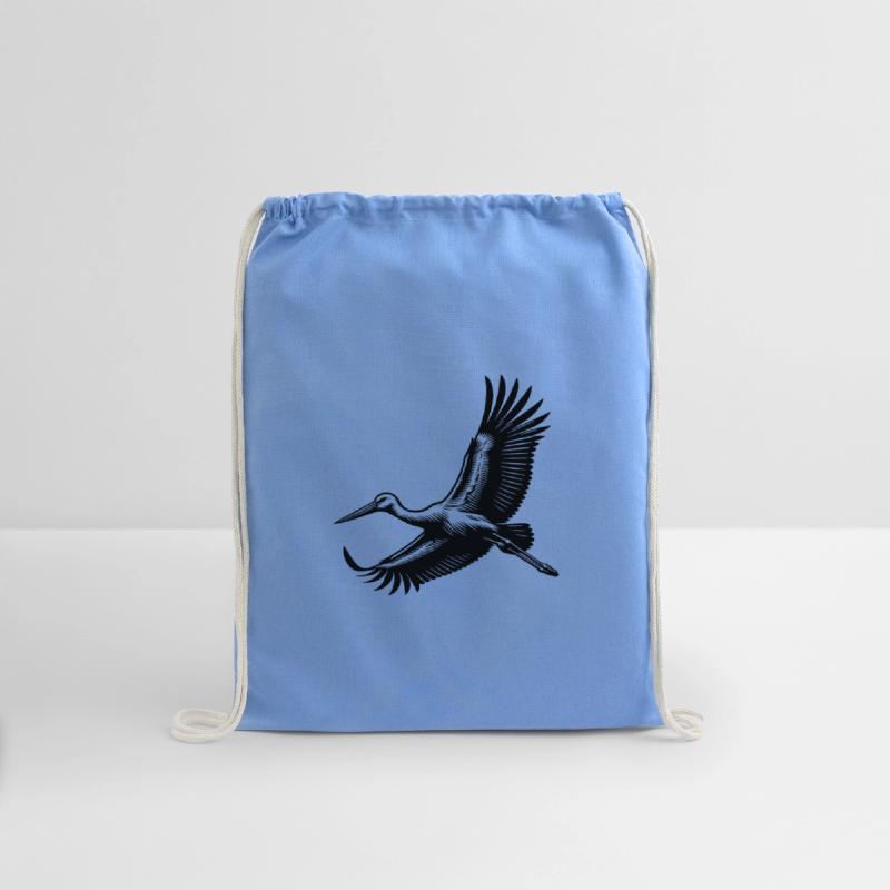 Elegant Stork Bird In Flight