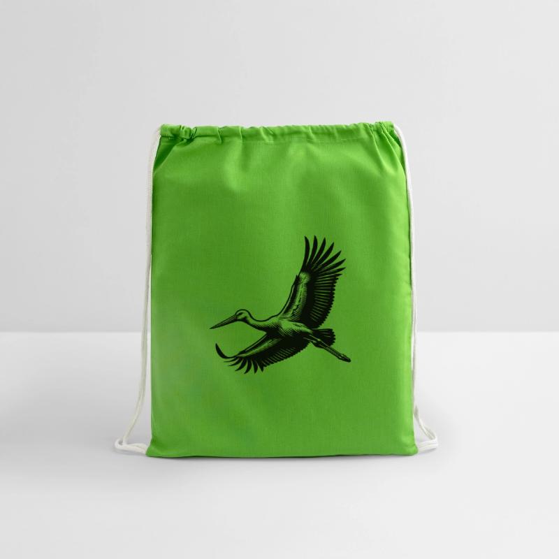 Elegant Stork Bird In Flight