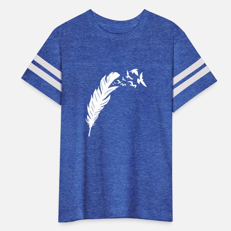 Ethereal Feather with Flying Birds Design