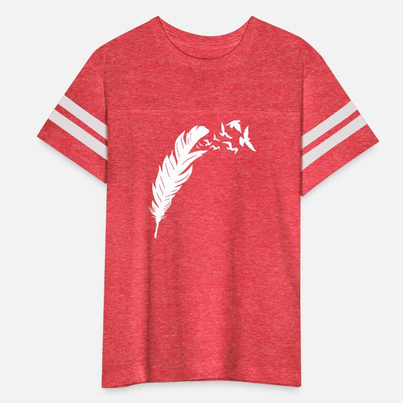 Ethereal Feather with Flying Birds Design