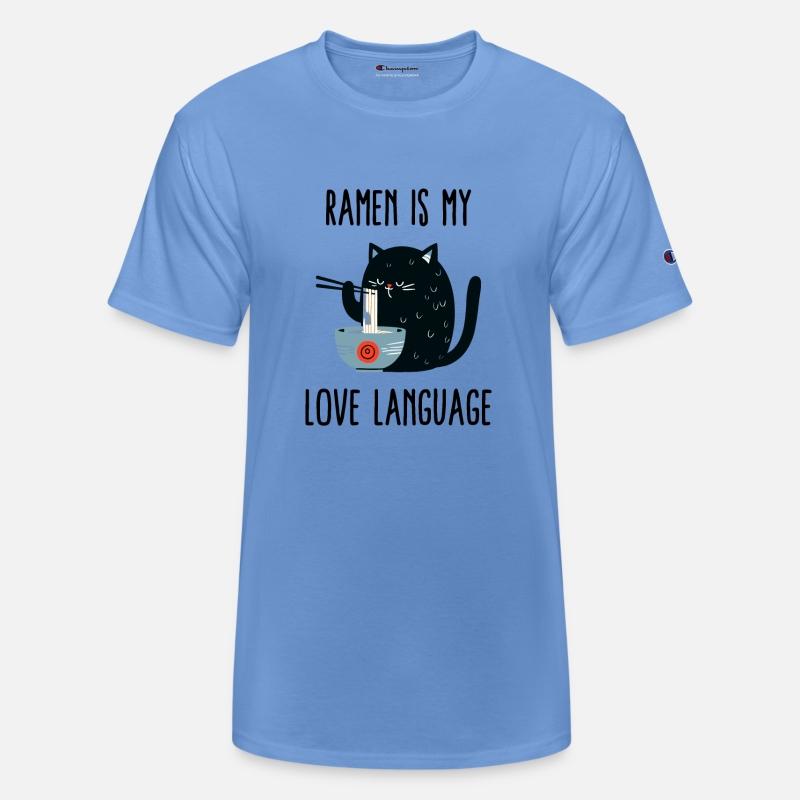 Fat Funny Black Cat Eating Ramen from a Bowl