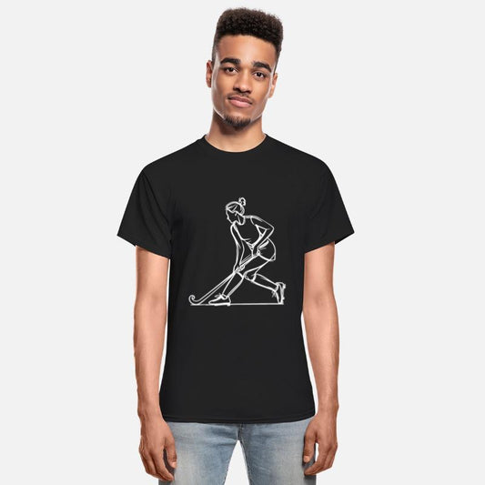 Female Field Hockey Player Drawing