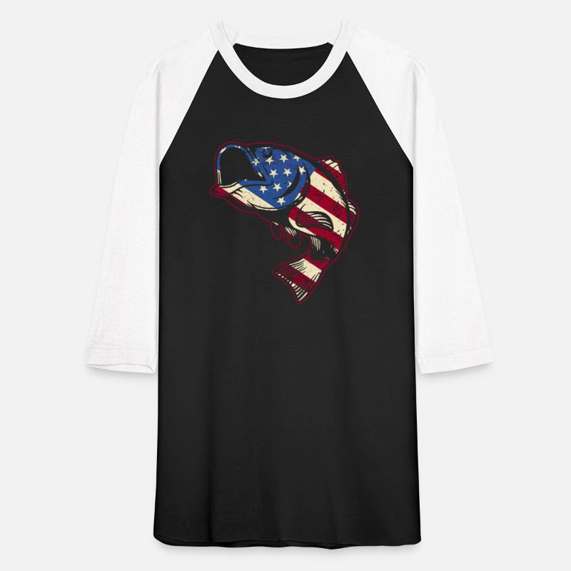 Fishing For Bass Fisherman Gift Usa Flag Alkatheri