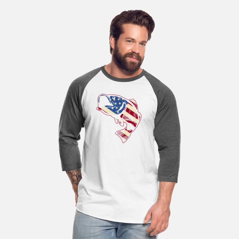 Fishing For Bass Fisherman Gift Usa Flag Alkatheri