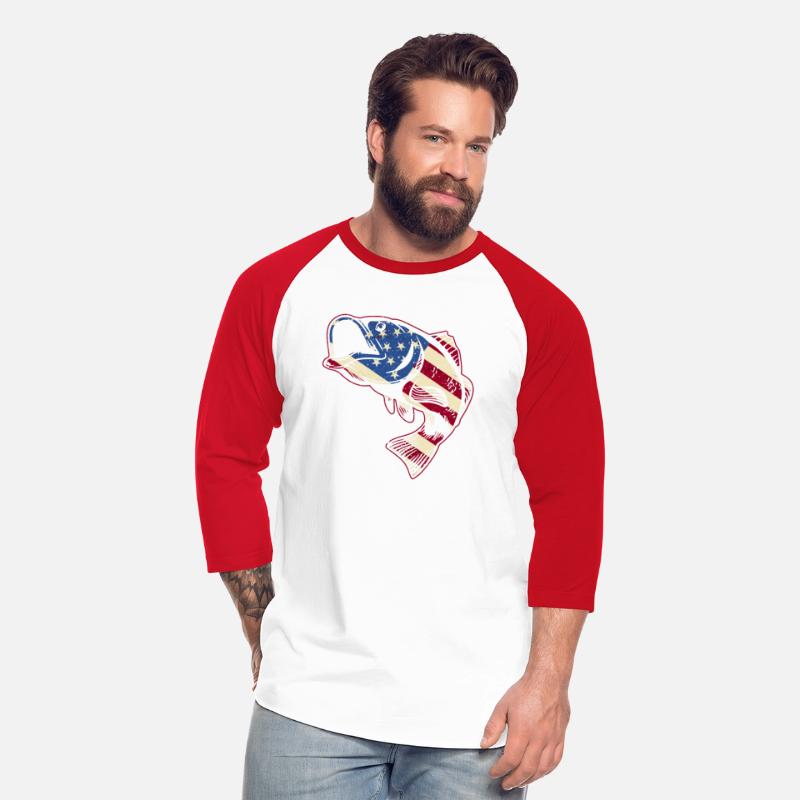 Fishing For Bass Fisherman Gift Usa Flag Alkatheri