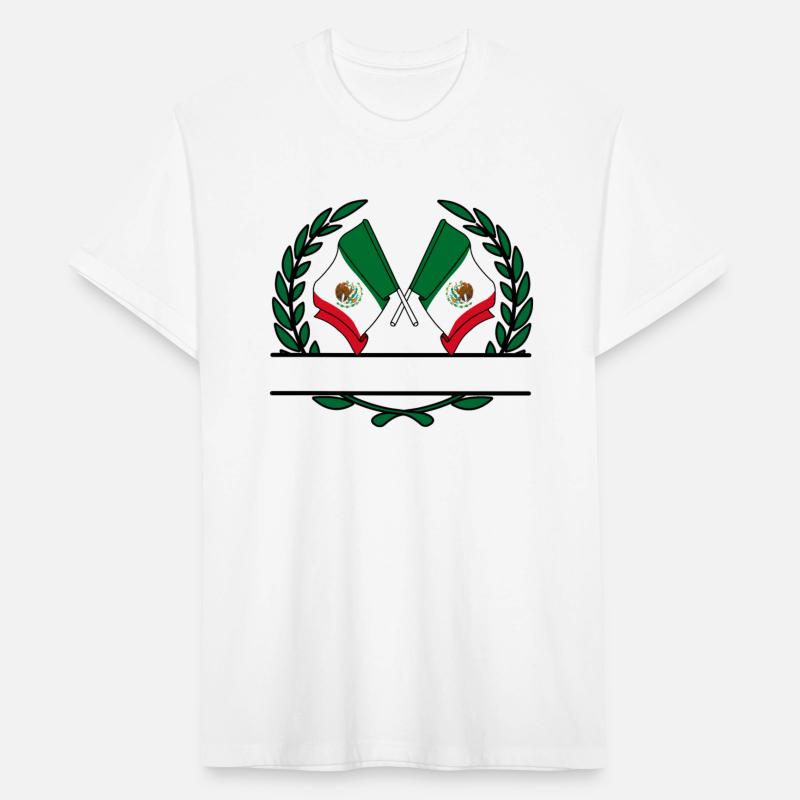 Flags Mexico laurel wreath banner