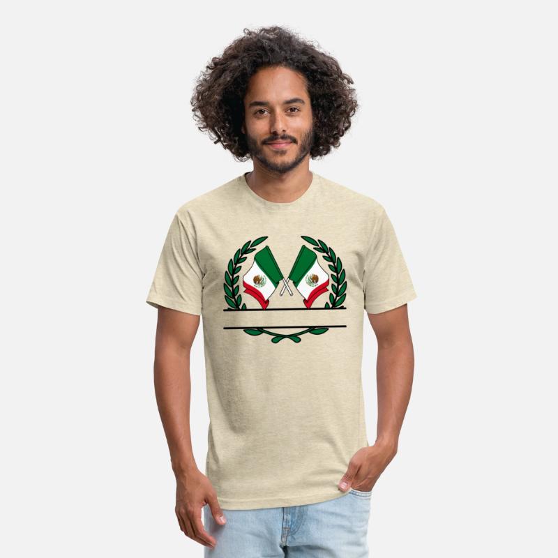 Flags Mexico laurel wreath banner