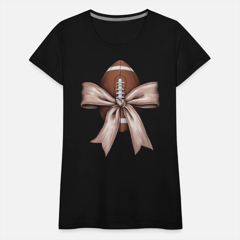 Football Coquette Bow Football Mom Game Day Women