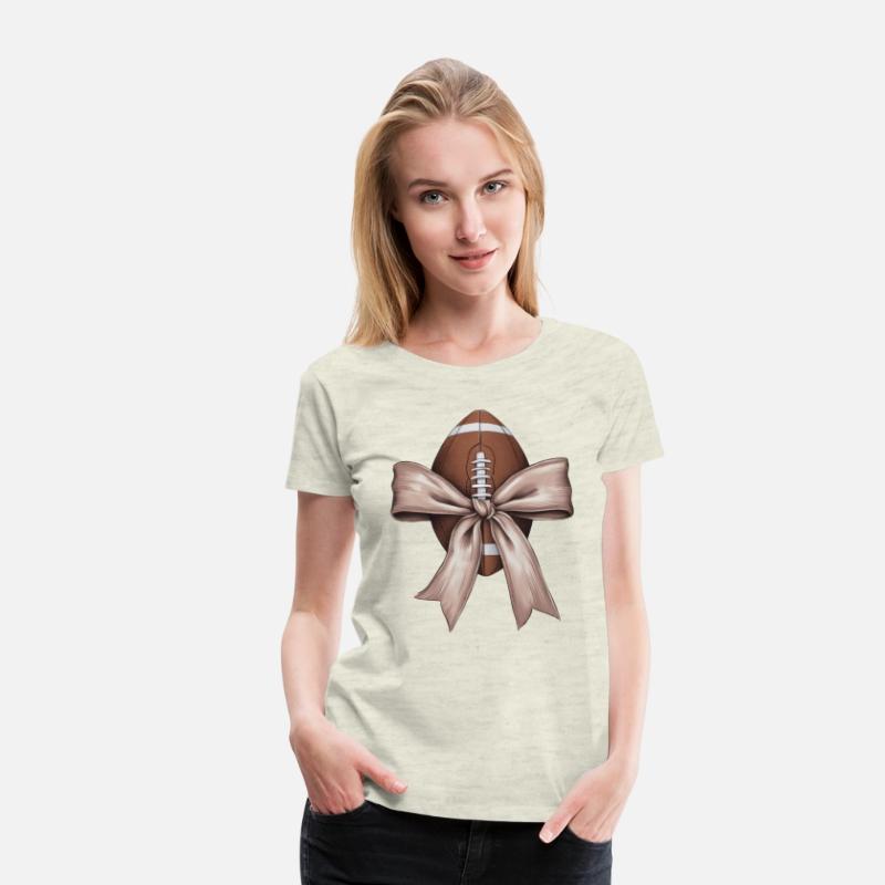 Football Coquette Bow Football Mom Game Day Women