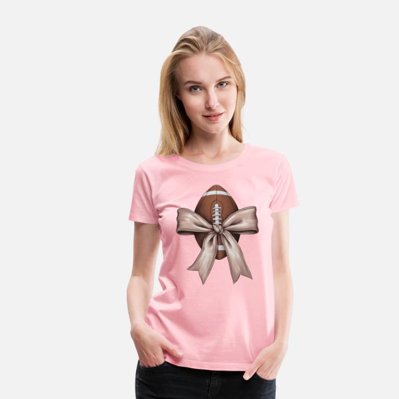 Football Coquette Bow Football Mom Game Day Women