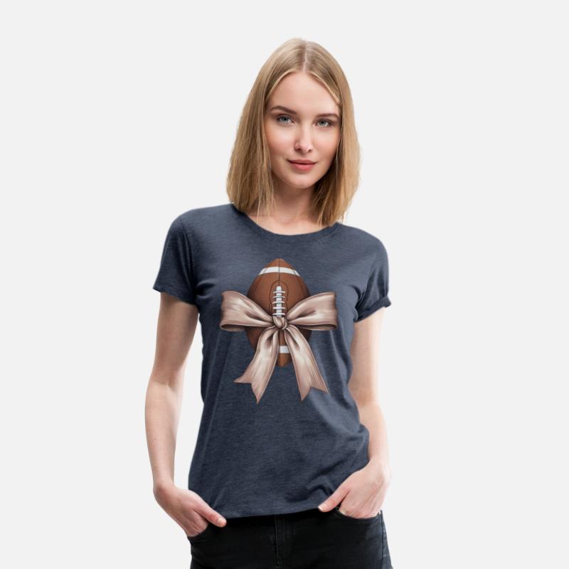 Football Coquette Bow Football Mom Game Day Women