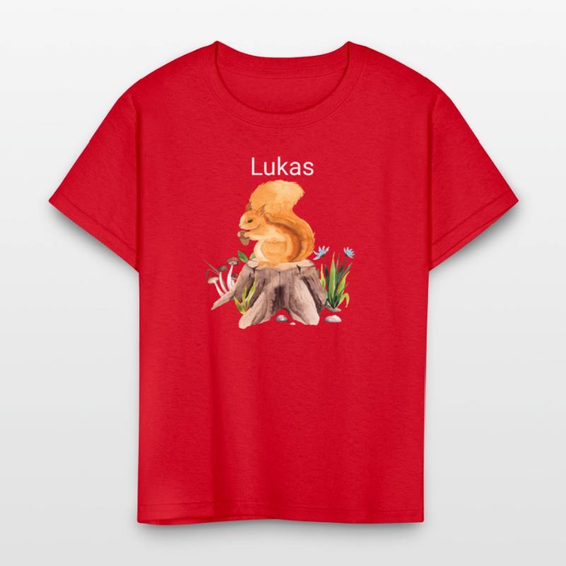 Forest animal squirrel with name Lukas