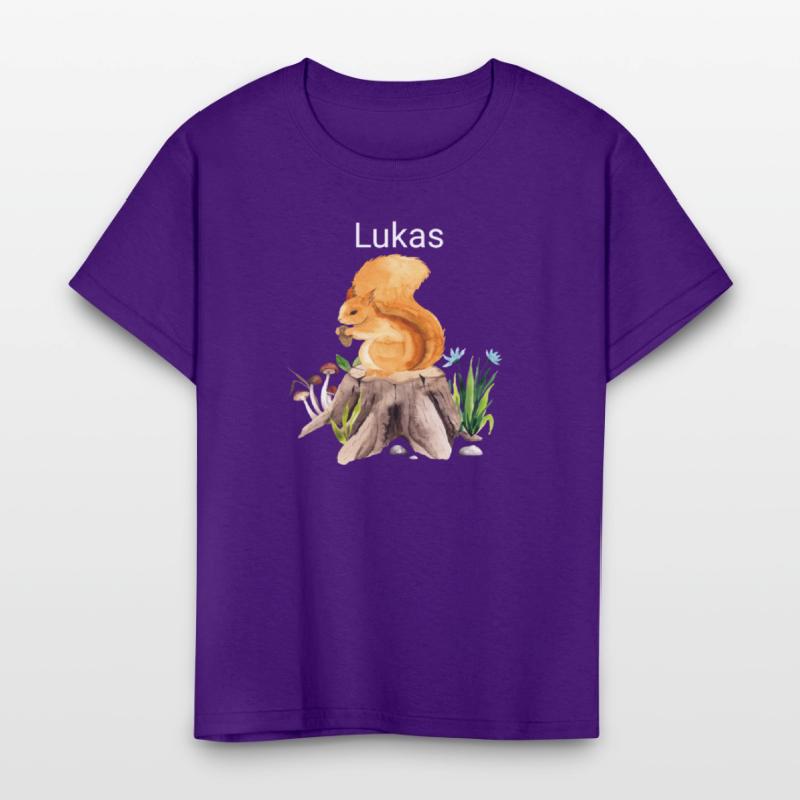 Forest animal squirrel with name Lukas