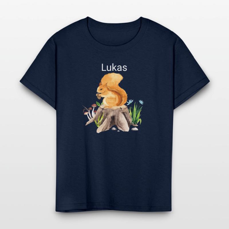 Forest animal squirrel with name Lukas