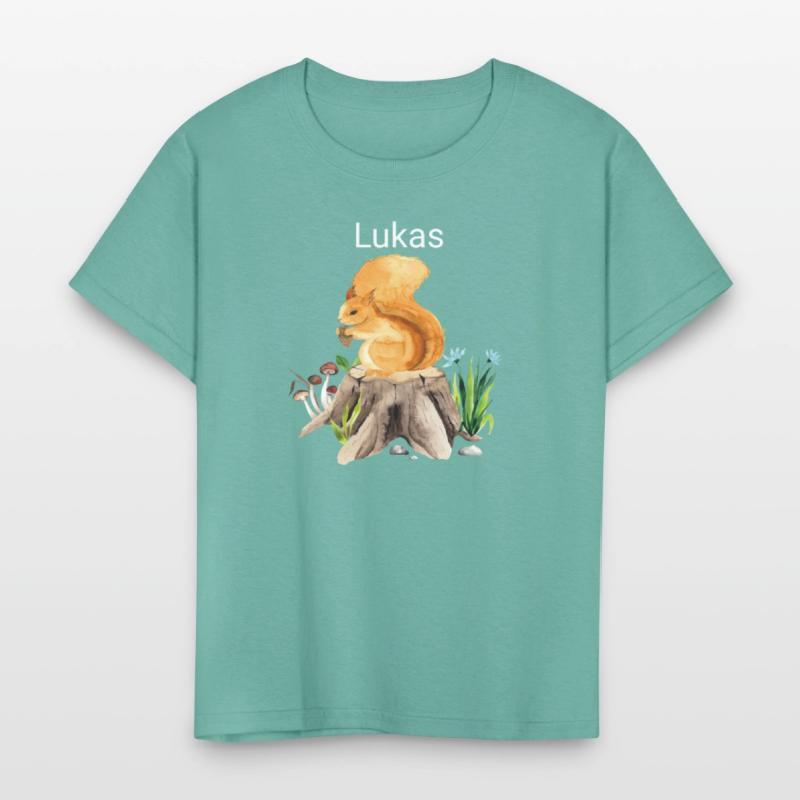 Forest animal squirrel with name Lukas