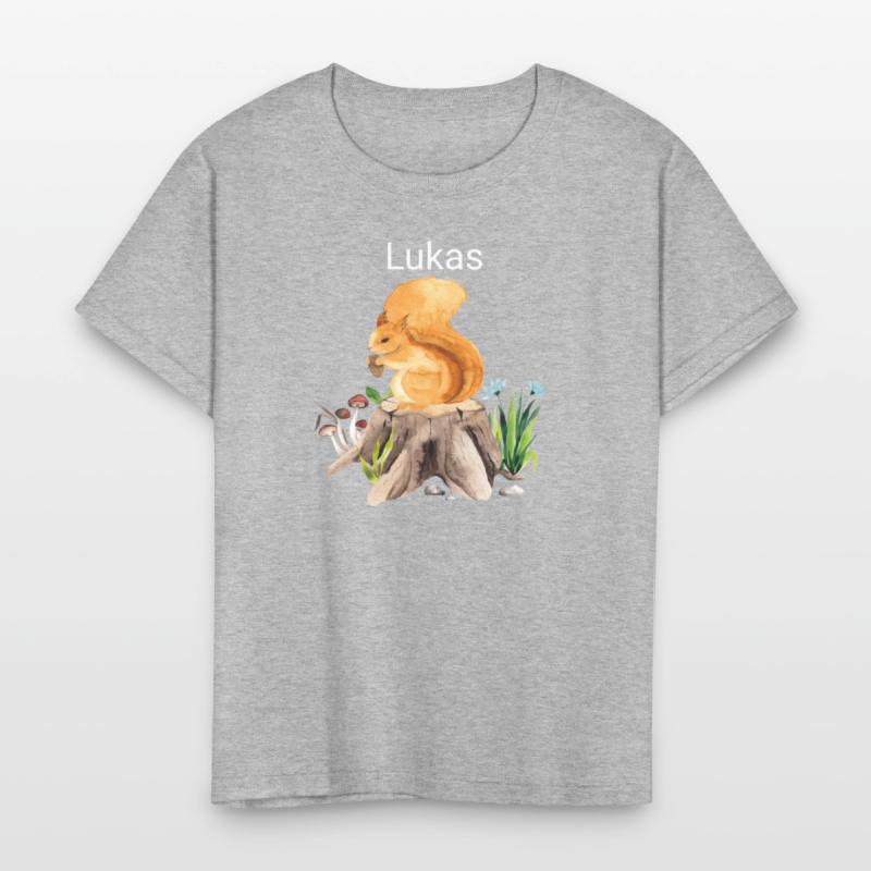 Forest animal squirrel with name Lukas