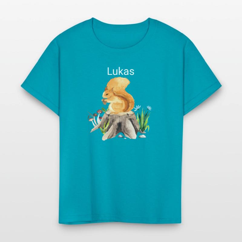 Forest animal squirrel with name Lukas