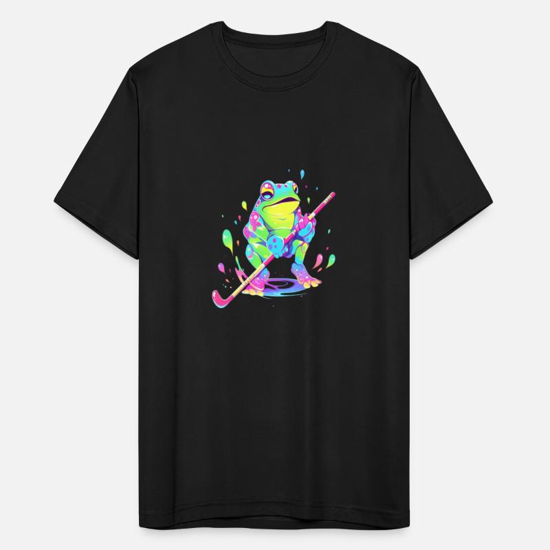 Frog Ice Hockey Player Hockey Stick Goalie