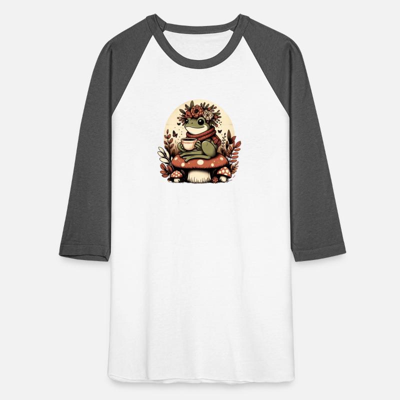 Frog with Coffee on Mushroom Tee