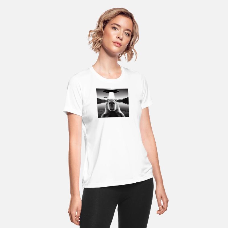 Funny Capybara Selfie With Alien UFO