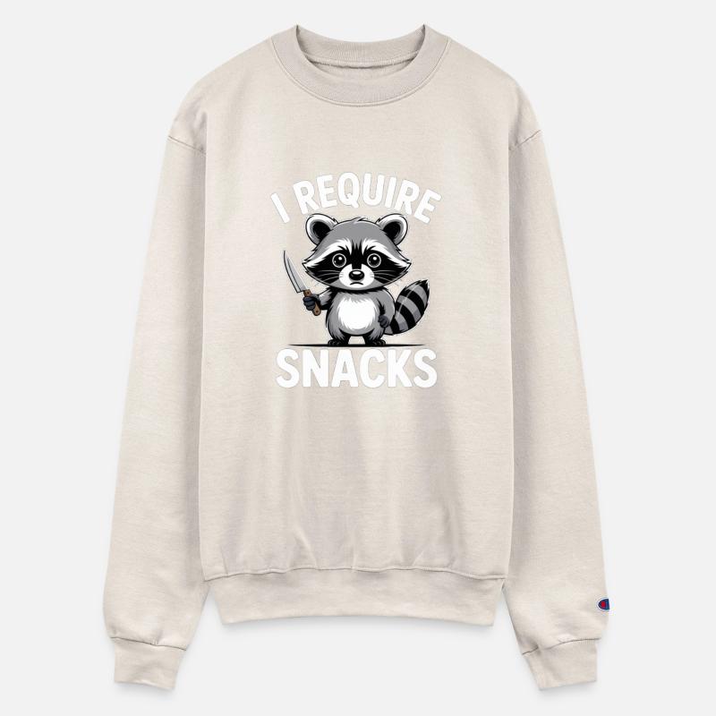 Funny Raccoon Quote I Require Snacks Cute Animal