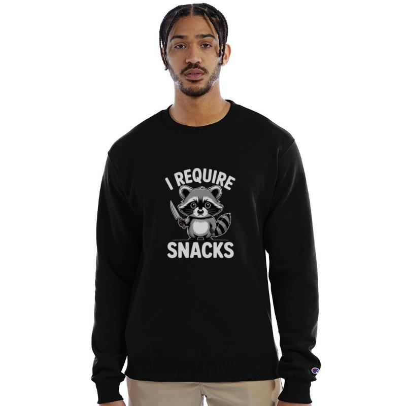 Funny Raccoon Quote I Require Snacks Cute Animal