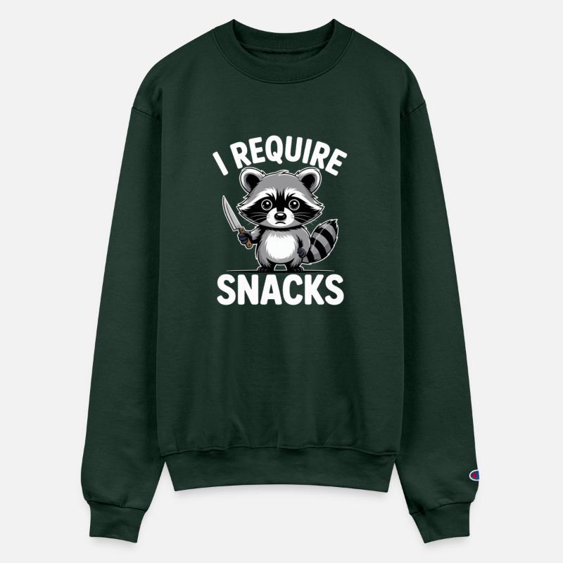 Funny Raccoon Quote I Require Snacks Cute Animal