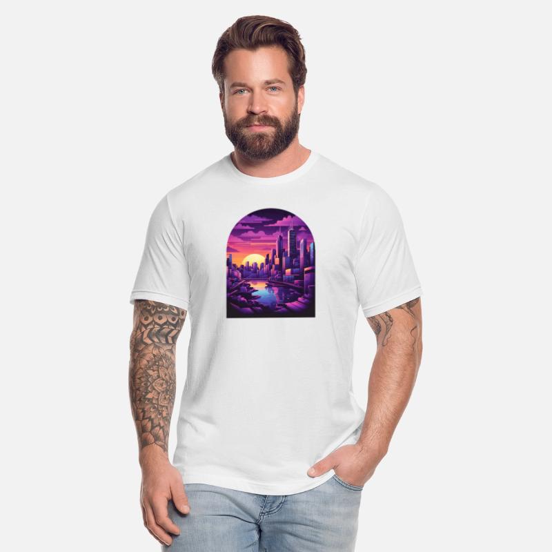 Futuristic city skyscraper