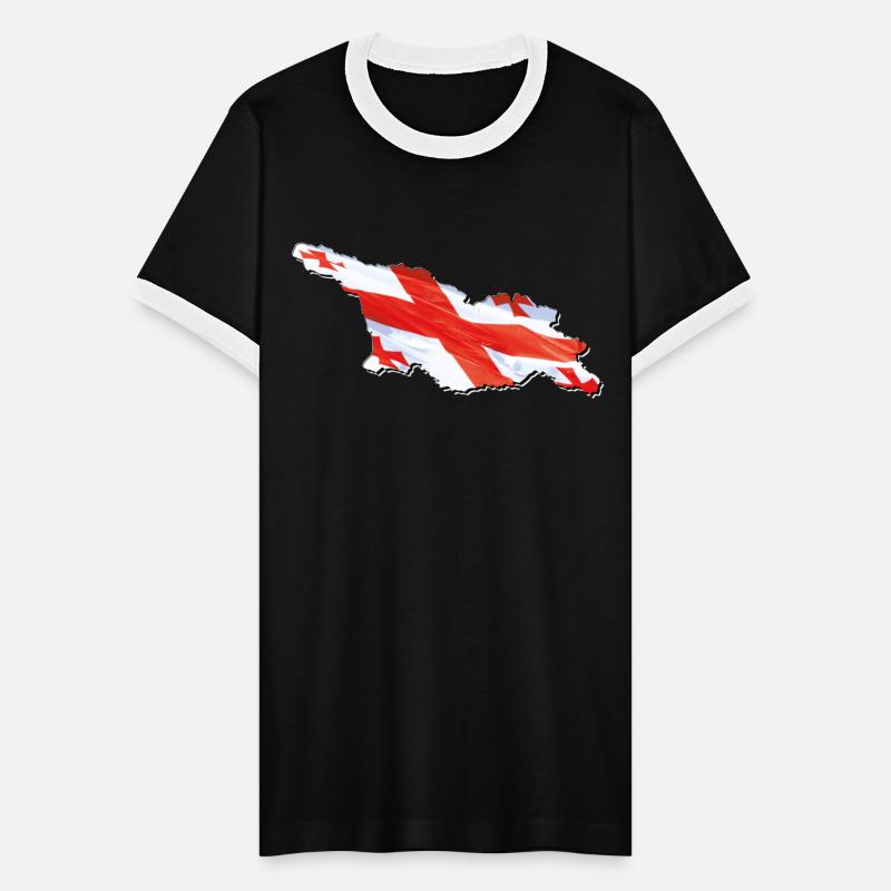 Georgia Flag in Georgia Map