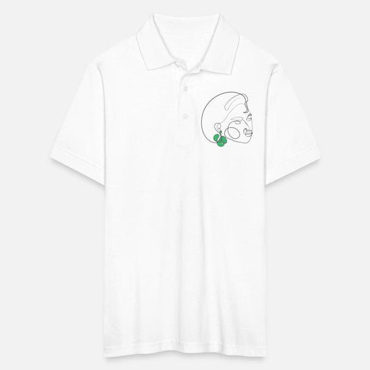 Girl with green jewelry earring