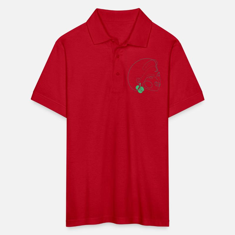 Girl with green jewelry earring