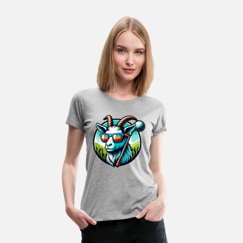 Goat Golfer Golf Course Dog Owner