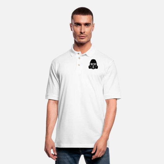 gorilla with gas mask